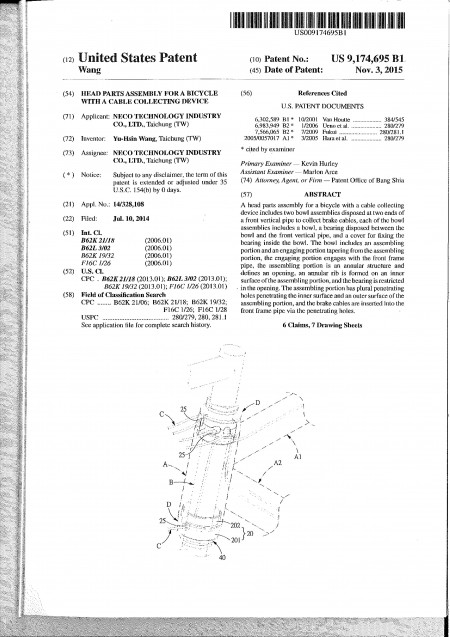 USA-Patent Nr. US9174695B1-P2
